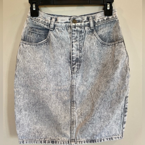 Vintage Stefano Acid Wash Denim Skirt Womens Size 8 - Picture 1 of 5